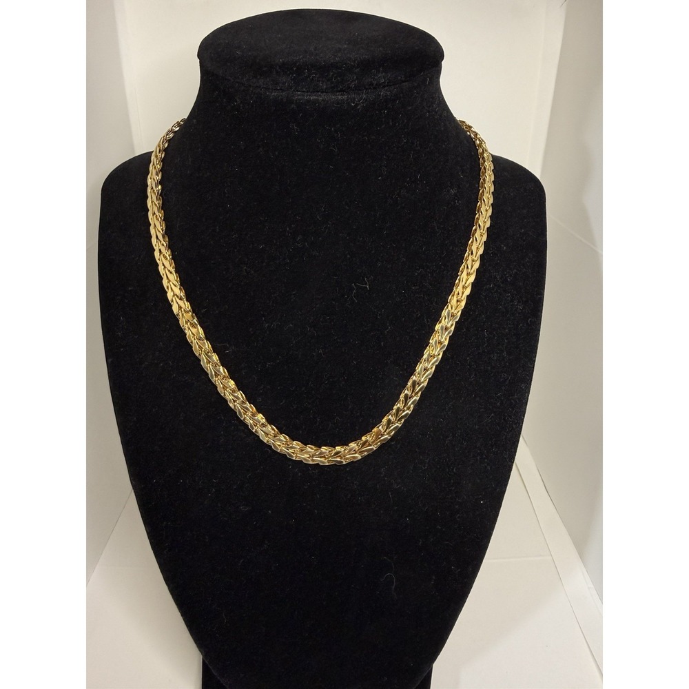 Vintage Monet Gold Wheat "Spiga"Chain Necklace‎ 16.5" Lobster Clasp #167